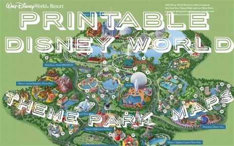 All Walt Disney World Resort Theme Park Maps Theme Park Printable Map