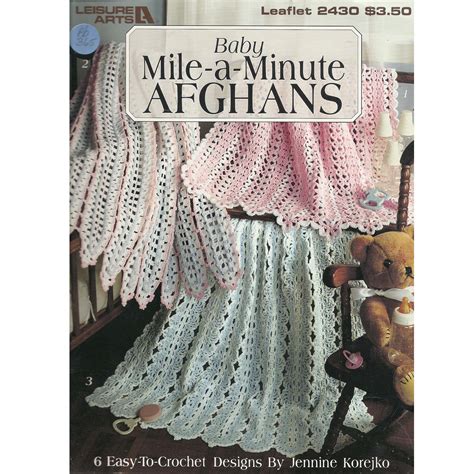 Leisure Arts 2430 Baby Mile A Minute Afghans Knitting And Crochet