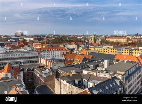 Copenhagen Aerial View City Skyline From Round Tower Copenhagen