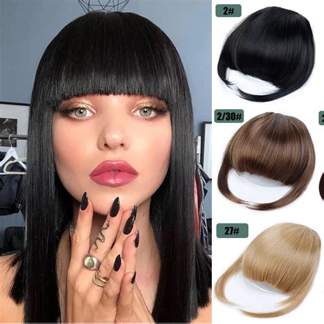 Fringe Clip In Hair Bangs Hairpiece Clip In Hair Extensions Heat