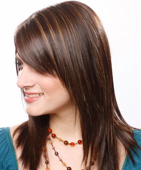 Long Straight Formal Hairstyle With Side Swept Bangs
