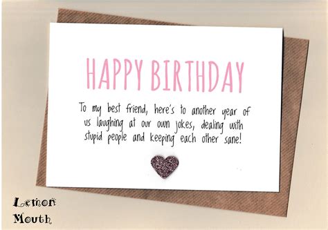 Funny Best Friend Birthday Card Bestie Love Friends Etsy