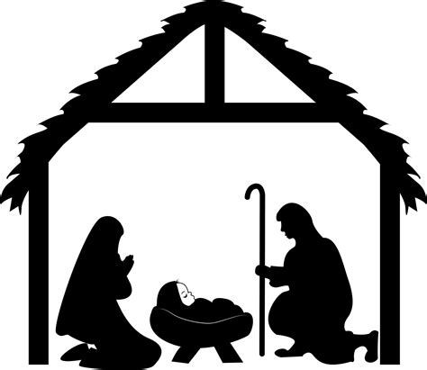 Nativity Scene With Baby Jesus In The Manger Mary And Joseph 9e0