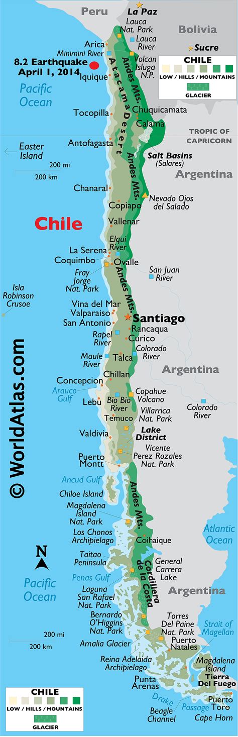 Mapas De Chile Atlas Del Mundo