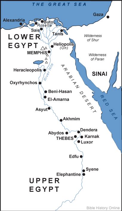 Map Of Egypt In Biblical Times Egypt Map Bible History Egypt