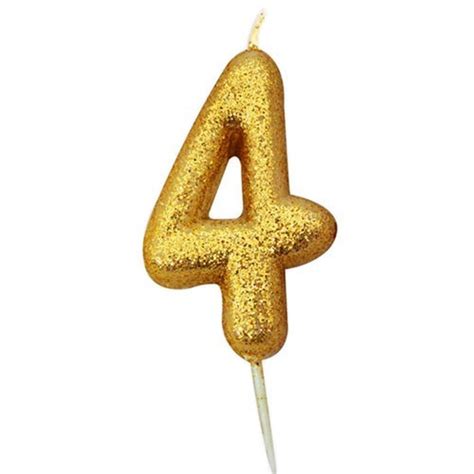 Number 0 Gold Glitter Candle Gold 0 Candle Age Candles Etsy