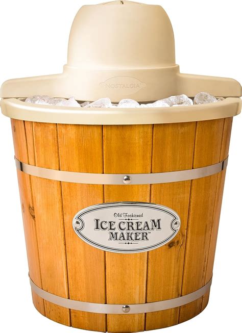 Nostalgia Icmp400w Old Fashioned Ice Cream Maker Brown Amazonca