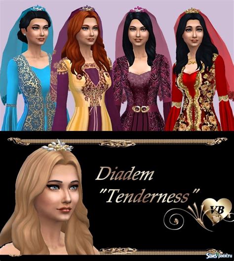 Диадема Нежность Sims 4 Mm Cc Sims 2 Medieval Clothing Historical