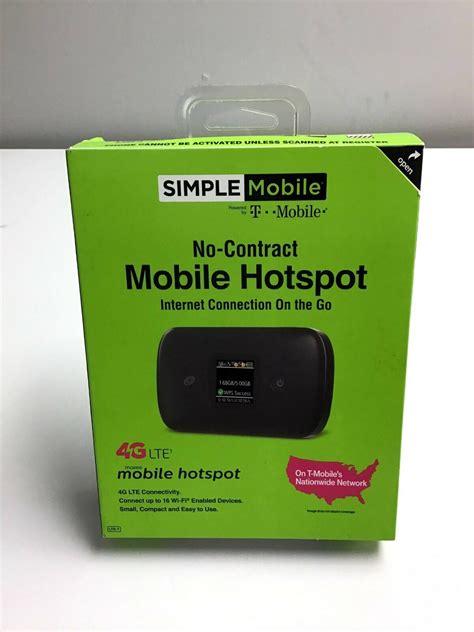 T Mobile Simple Mobile Hotspot 256mb 4g Lte No Contract For Sale