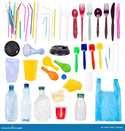 Disposable Single Use Plastic Objects That Cause Pollution Of The