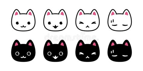 Cat Vector Kitten Icon Calico Head Face Logo Symbol Cartoon Character