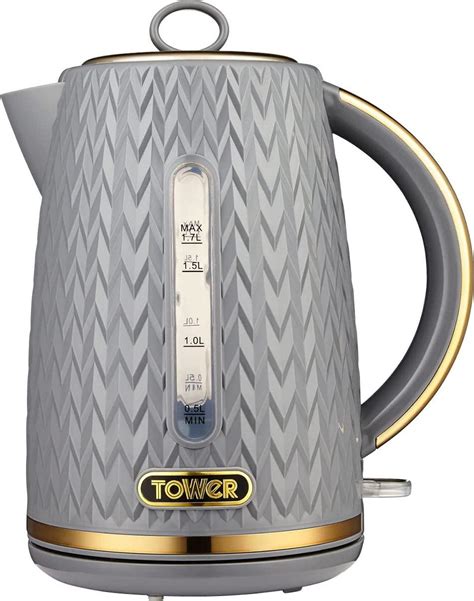 Tower T10052gry Empire Rapid Boil Kettle With Removable Filter 3000w