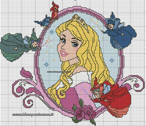 Aurora Sleeping Beauty 1 Of 2 In 2024 Disney Cross Stitch Disney