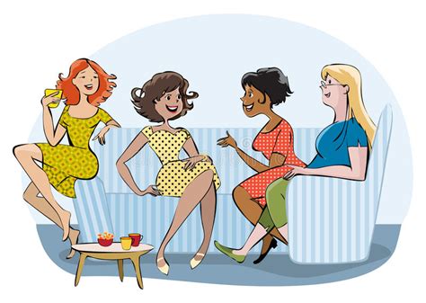 Group Of A Chatting Women Stock Vector Illustration Of