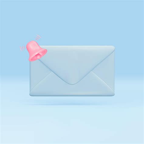 3d Blue Email Icon With Notification Unread Mail Logo 18905438 Vector