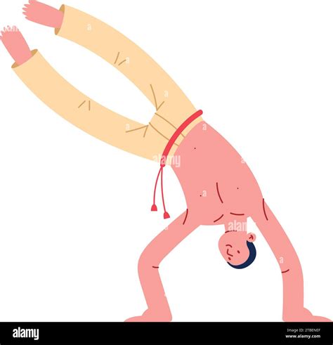 Man Dancing Capoeira Vector Isolated Stock Vector Image Art Alamy