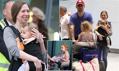 Cheerio, Chelsea: Clinton brings baby boy Aidan and daughter Charlotte on their first trip ...