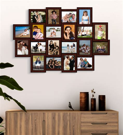 Buy Red Synthetic Wood 34 X 50 Inch Collage Photo Frame By Elegant Arts