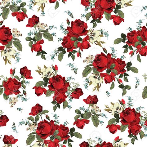 Buy driftaway angelena floral botanical pattern thermal insulated blackout window curtain valance rod pocket 2 layers 52 inch by 18 inch plus 2 inch header red navy: 28018958-Sin-fisuras-patr-n-floral-con-rosas-rojas-sobre ...