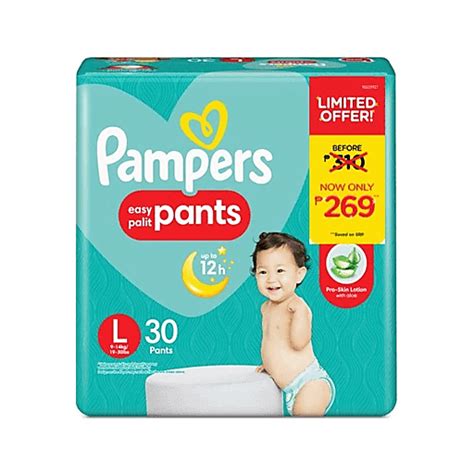 Pampers Baby Dry Pants Value Pack L 30s At P269 Shop Walter Mart