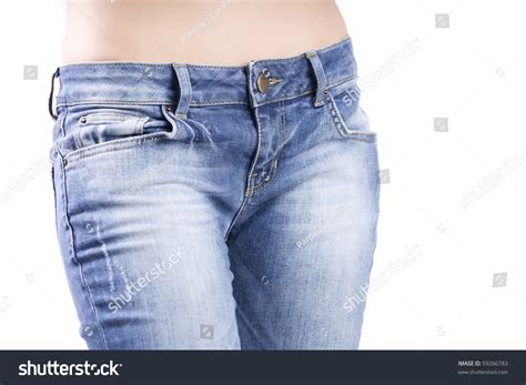 Sexy Woman In Jeans Naked Waist Close Up Stock Photo Shutterstock