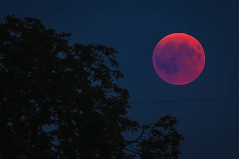 Blood Moon Geometric Shape Silhouette Planetary Moon Moonrise