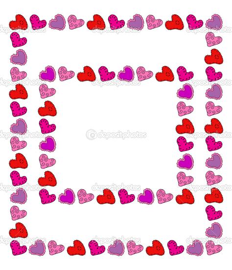 Two Hand Drawn Hearts Frames — Stock Vector © Zubroffka 18216661