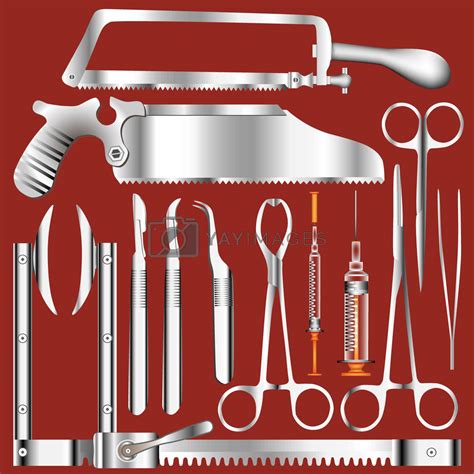 Surgical Tools Vector By Lhfgraphics Vectors And Illustrations With