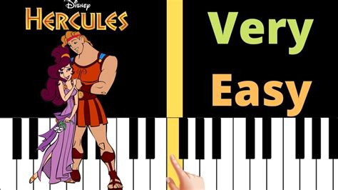 hercules go the distance very easy piano tutorial youtube