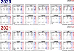 Große auswahl schicker und kostenlose kalendervorlagen für 2021 zum ausdrucken. Zweijahreskalender 2020 & 2021 als PDF-Vorlagen zum Ausdrucken