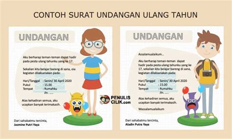 Contoh Gambar Undangan Tidak Resmi Ulang Tahun – Berbagai Contoh