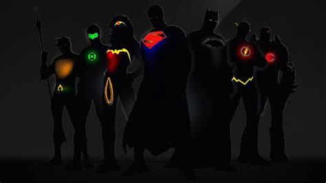 Justice League Neon Wallpapers Wallpaper Cave