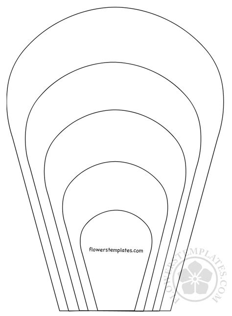 Easy diy giant paper flower 5 petal sizes | Flowers Templates