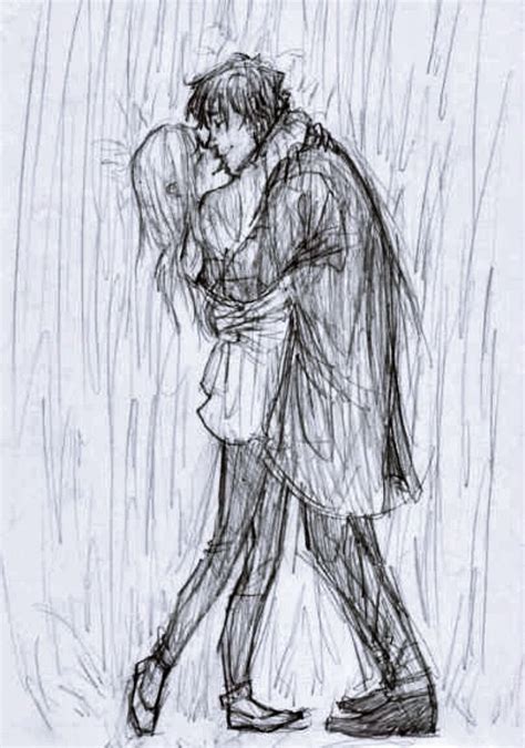 Romantic Couple Hugging Drawings And Sketches Buzz Couple