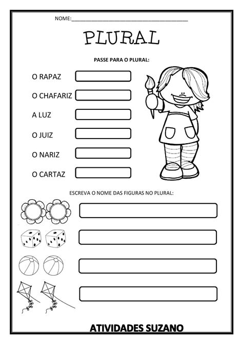 Atividades De Singular E Plural 2 Ano