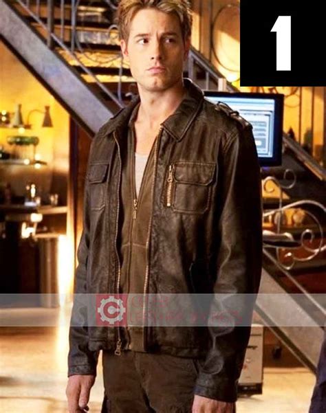 Justin Hartley Leather Jacket Oliver Queen Black Jacket