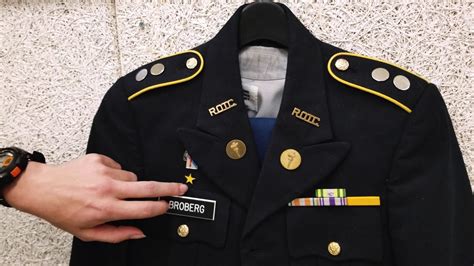Army Jrotc Male Uniform Star And Unit Crest Youtube