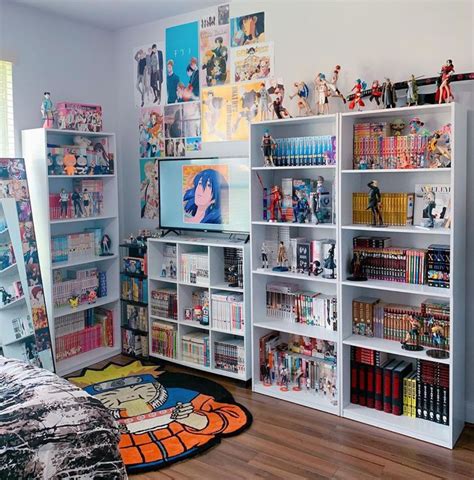 Anime N Manga Bookshelf Setup In Bedroom Cool Room Designs Cool