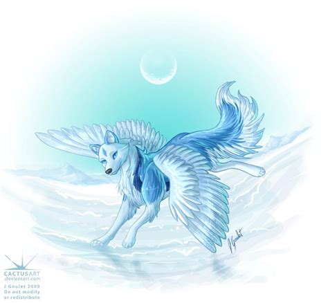 Icewolf Photo Ice Wolf Anime Wolf Fantasy Wolf Mythical Creatures Art