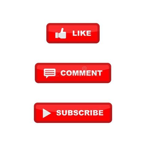 Free soundcloud likes and comments. Like, comment, and subscribe icon button.. Illustration ...