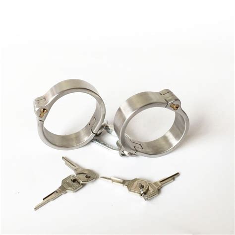 Stainless Steel Handcuffs For Sex With New Lock Bondage Restraints Bdsm