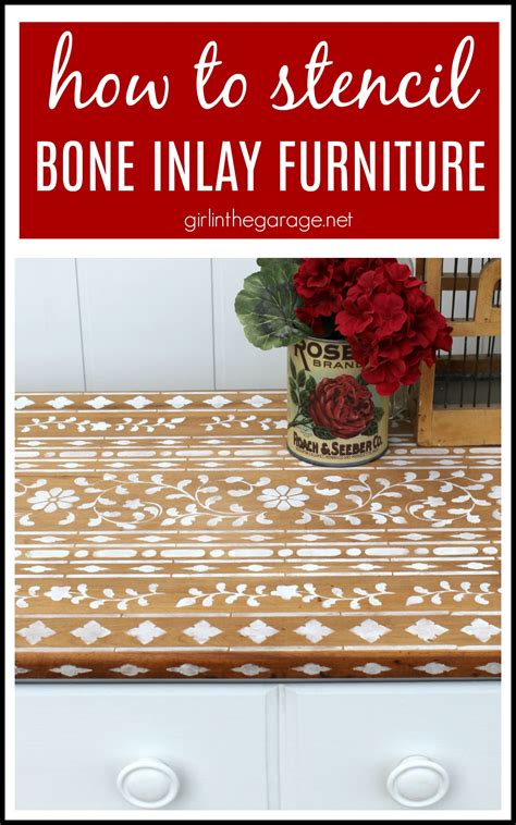 This chair would add a point of interest to any space. how-to-stencil-bone-indian-inlay-table - Girl in the Garage®