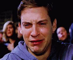 Tobey Maguire With Flowing Tears Gif Gifdb Com