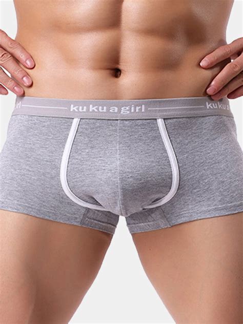 Mens Cotton Comfy U Convex Pouch Boxer Briefs Underwear Sale Sold Out Arrival