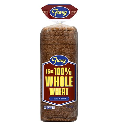 Franz 100 Whole Wheat Bread 16 Oz