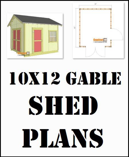 Shed Plans 10x10 Gable Shed Pdf Download Construct101 Shed
