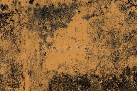 Abandoned Dirty Concrete Plaster Wall Surface With Dark Grunge Texture