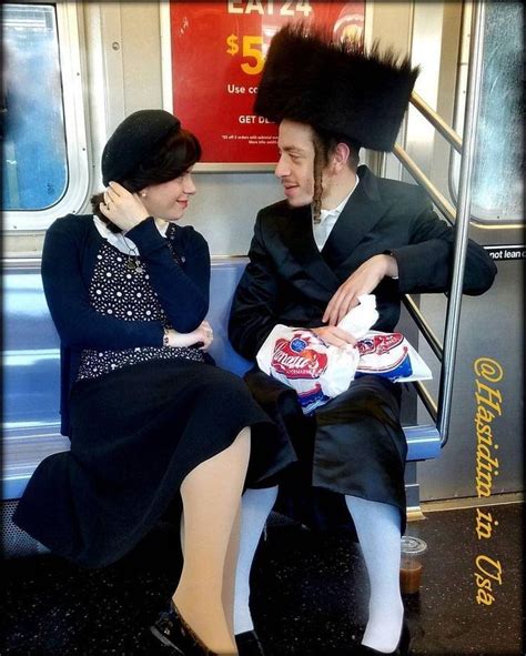 A Young Hasidic Jewish Couple Sharing A Special Moment On The Nyc Subway Orthodox Jewish Nyc