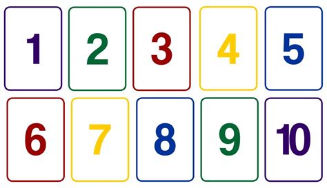 Number Cards 1 10 With Pictures Free Printable Printable Templates