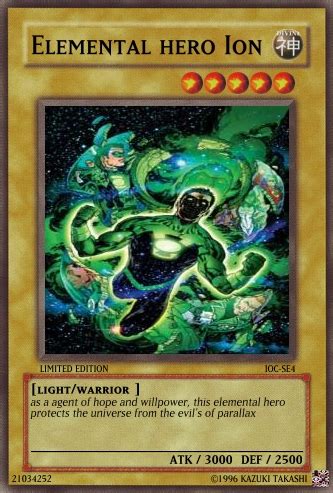 Check spelling or type a new query. Elemental hero ion card by ermacisback on DeviantArt